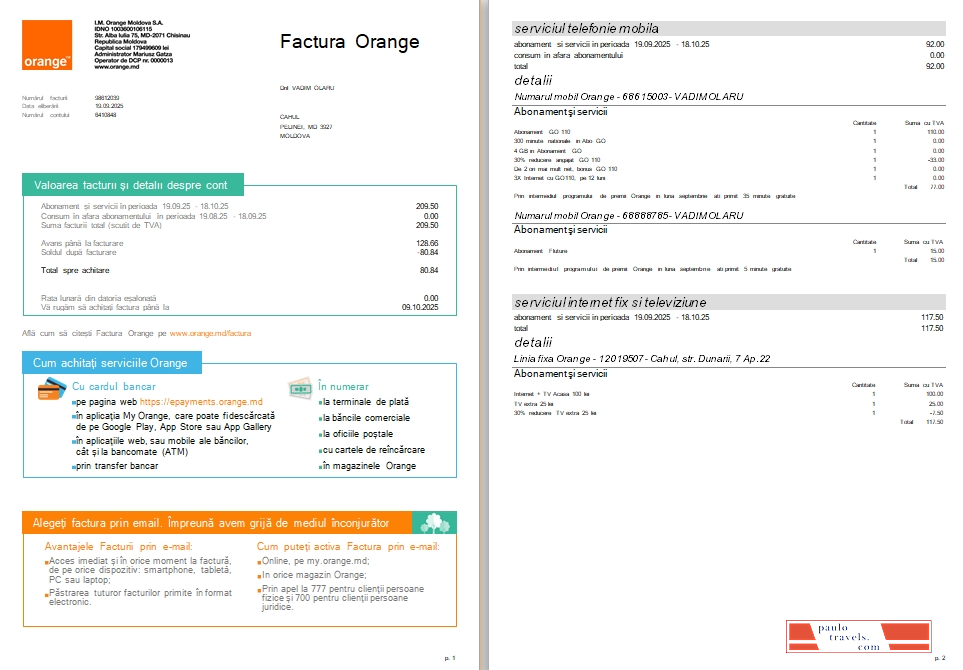 Moldova Orange utility bill version 2 scr